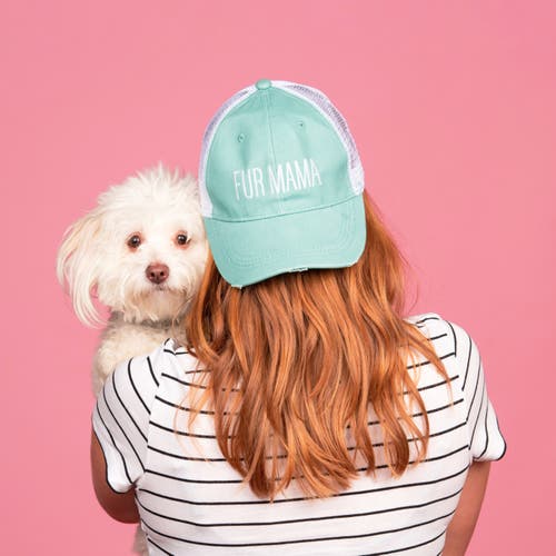 Totalee Gift Fur Mama Baseball Hat Cotton Blue In Blue