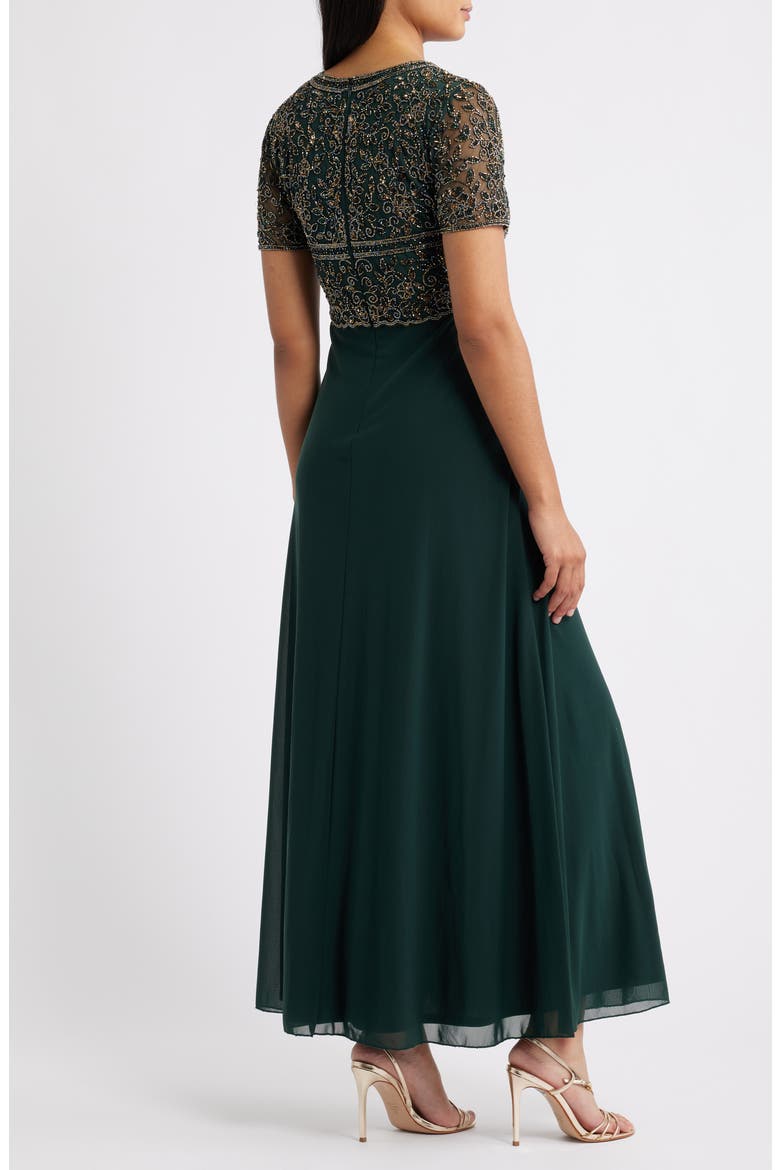 Beaded Bodice A-Line Gown, Alternate, color, HUNTER 317