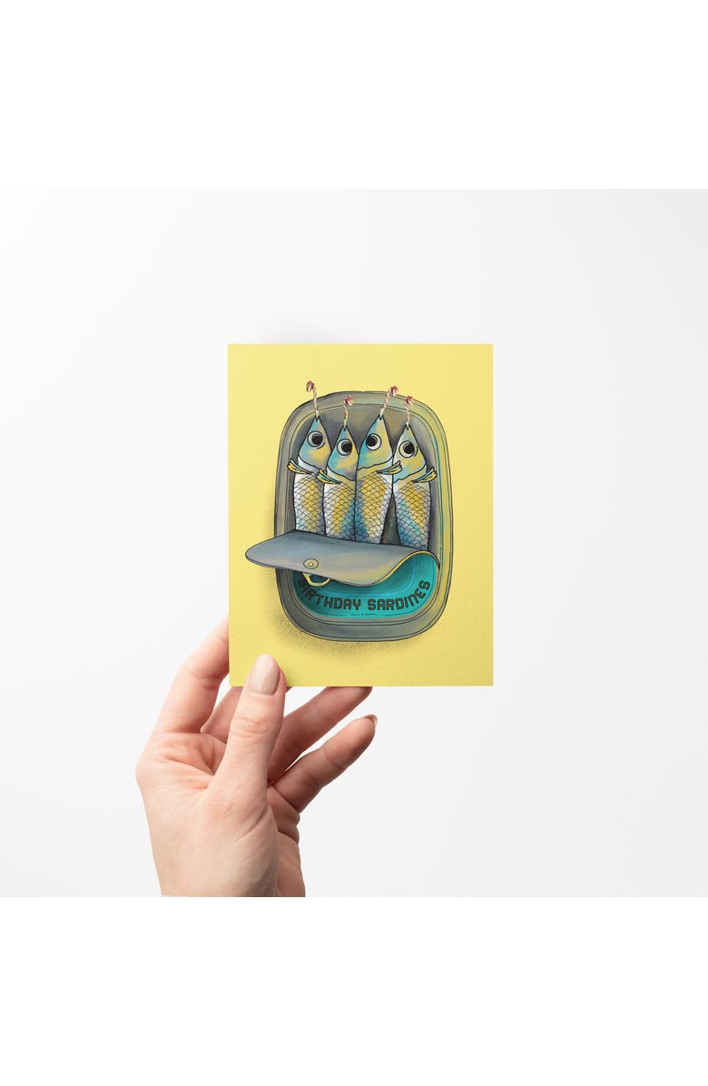 Ramus & Co Happy Birthday Greeting Card Pack (3ct) "Birthday Sardines", Alternate, color, Multi-Pack