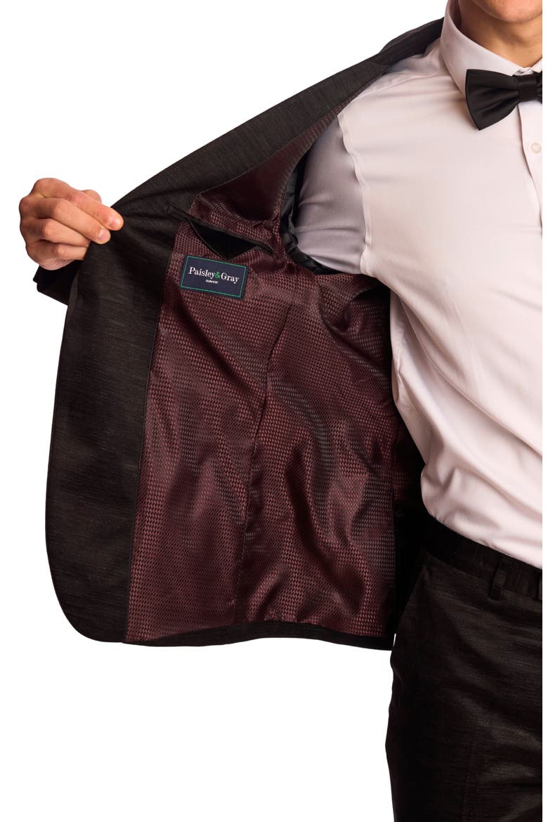 Grosvenor Slim Fit Dinner Jacket, Alternate, color, BLACK JACQUARD