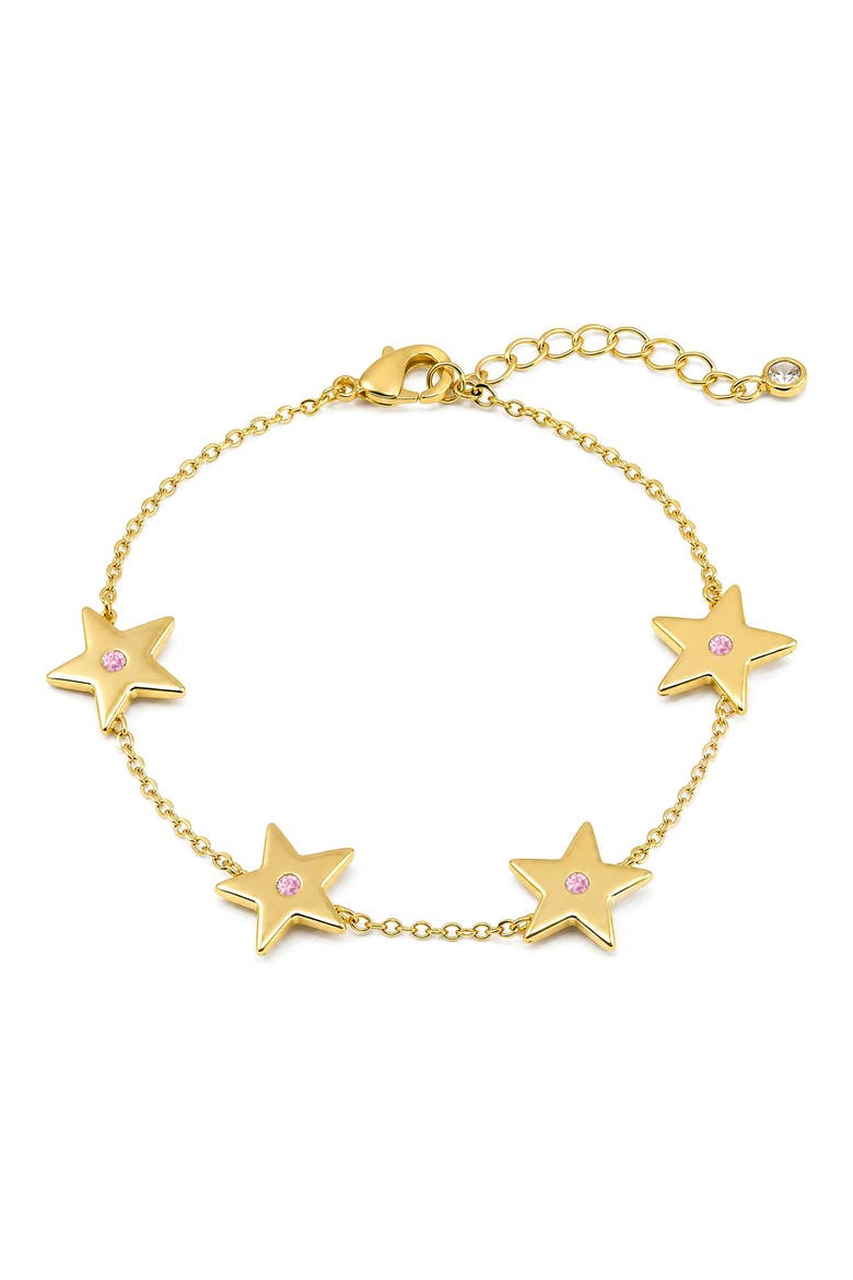 Kids' Cubic Zirconia Star Bracelet, Main, color, GOLD