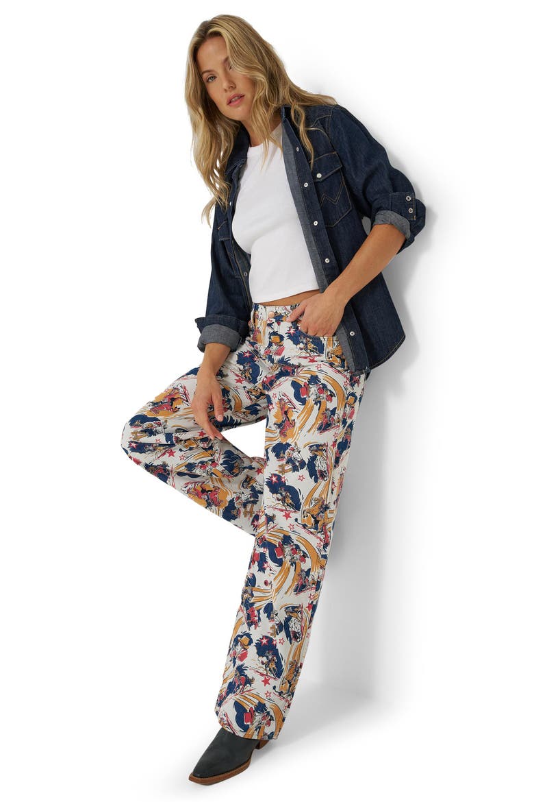 Loose Straight Leg Jeans, Alternate, color, HORSEPOWER