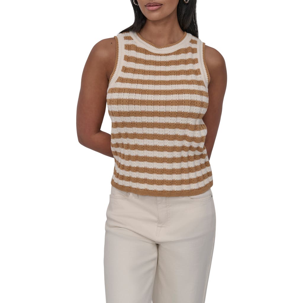 Dkny Jeans Stripe Rib Knit Sleeveless Top