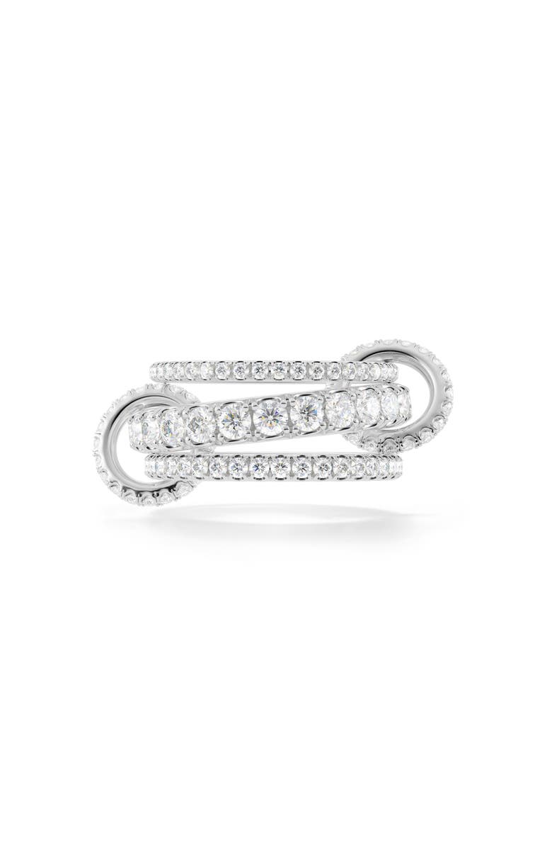 Spinelli Kilcollin Junia Diamond Pavé Linked Stack Ring, Main, color, White