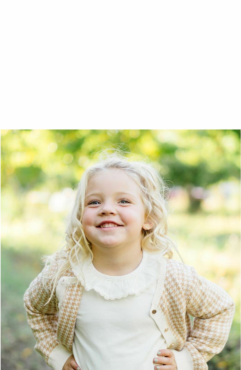 Hope & Henry Baby Girls' Ruffle Neck Knit Top, Infant, Alternate, color, Soft White