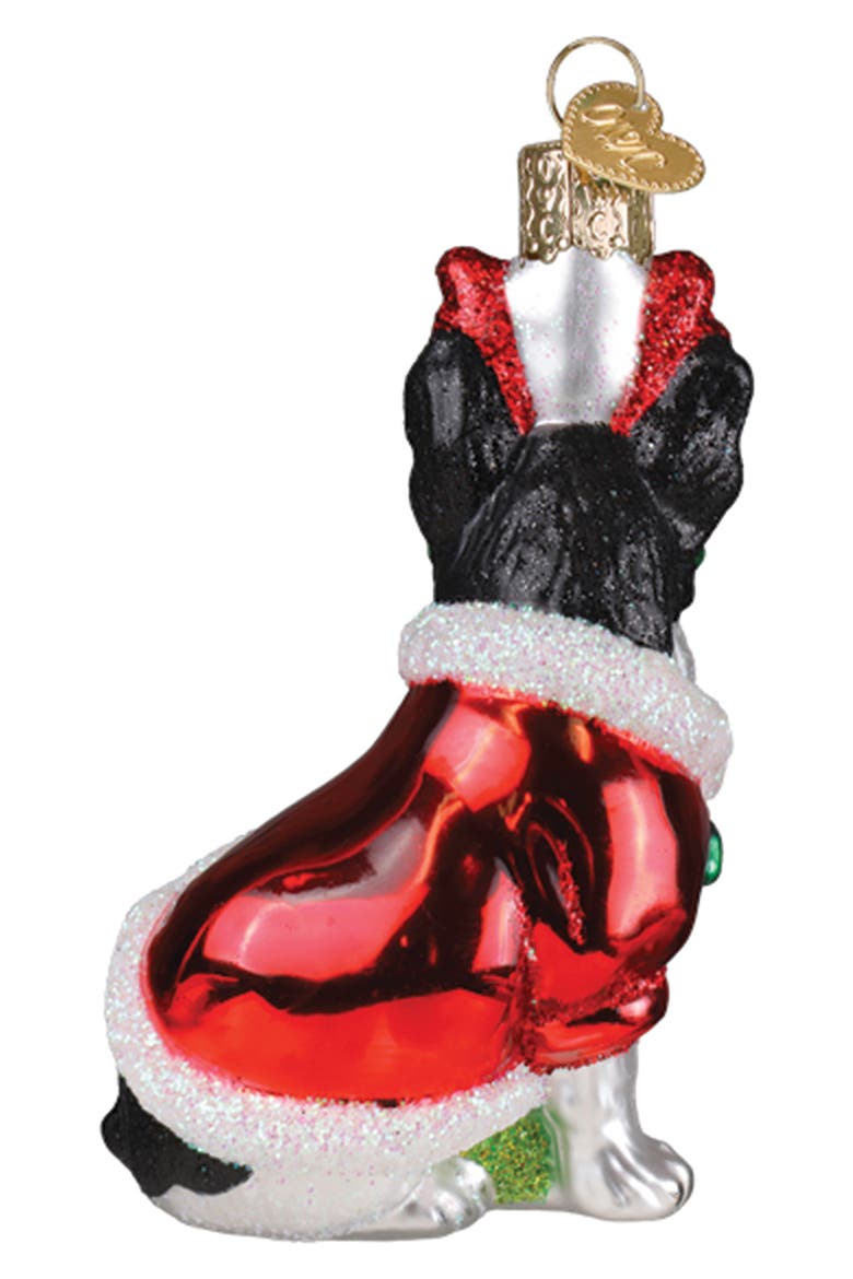 Christmas Holiday French Bulldog Ornament, Alternate, color, RED MULTI