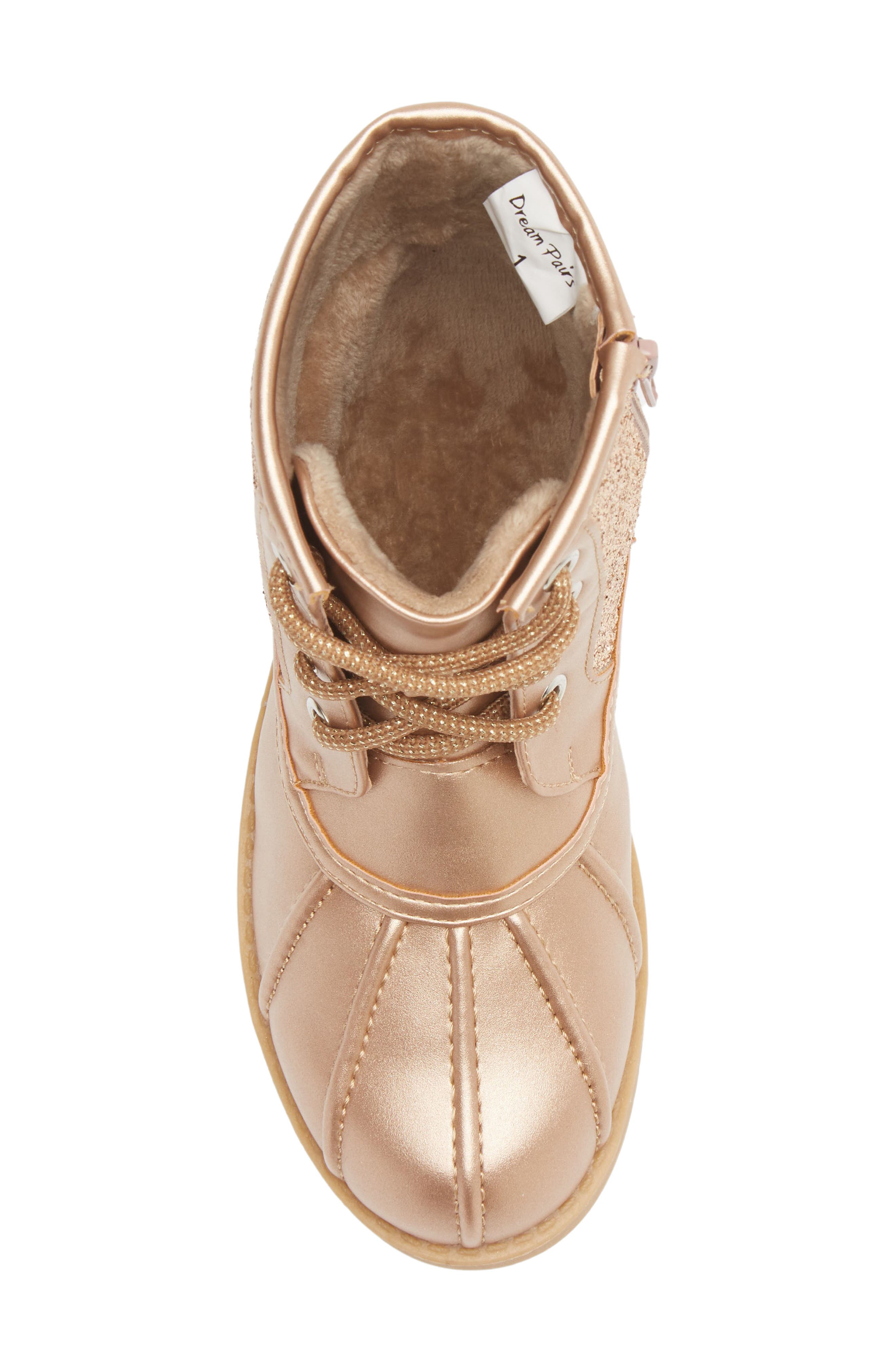 Glitter Duck Boot, Alternate, color, ROSE/ GOLD