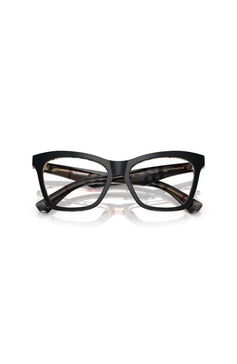 Burberry 54mm Cat Eye optical glasses, Alternate, color, Black