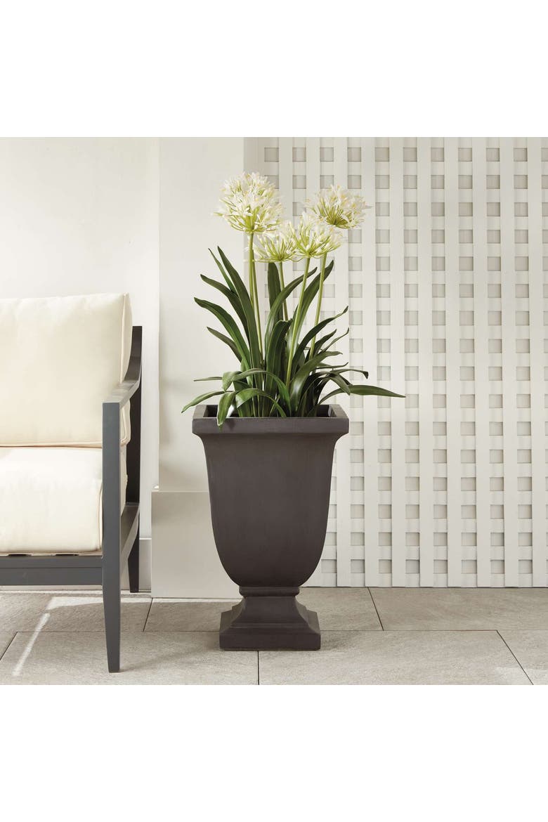 Fibreclay Beckett Sq Footed Planter, Alternate, color, Black
