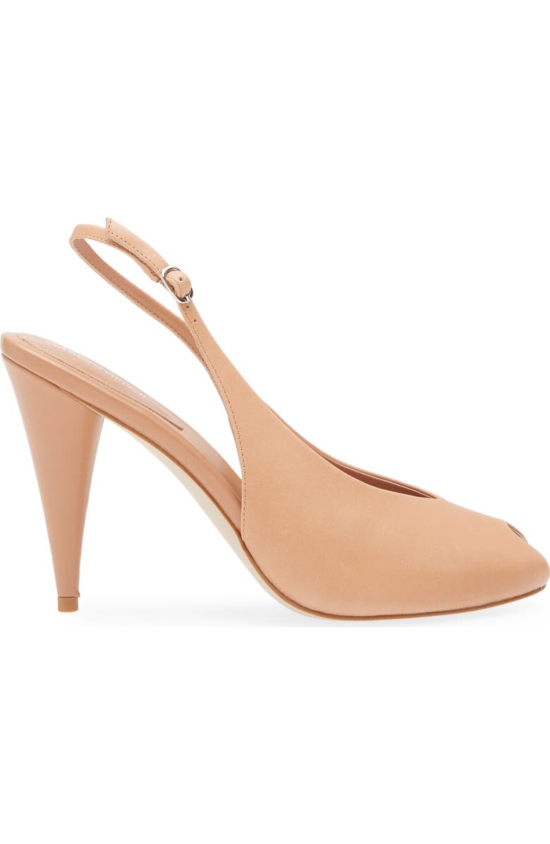Jeffrey Campbell Snoah Slingback Peep Toe Pump, Alternate, color, Tan