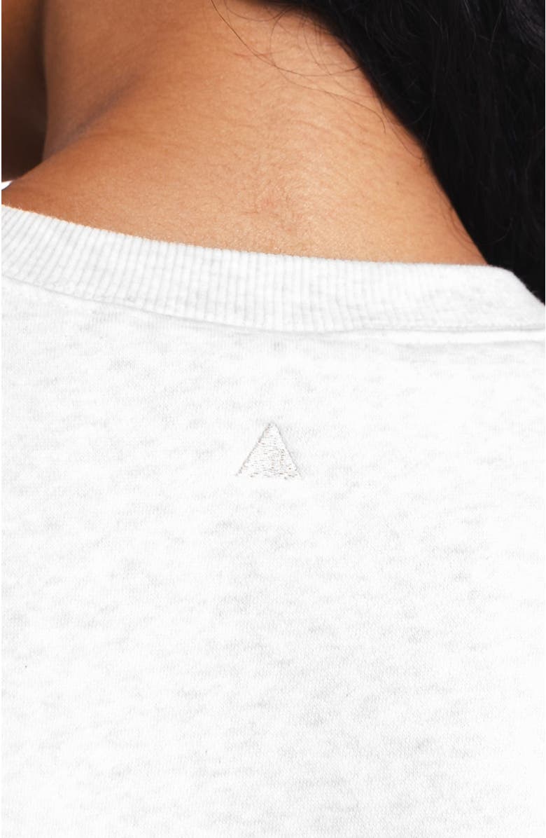 Vitality Cozy Raw Hem Crop, Alternate, color, Oat Marl