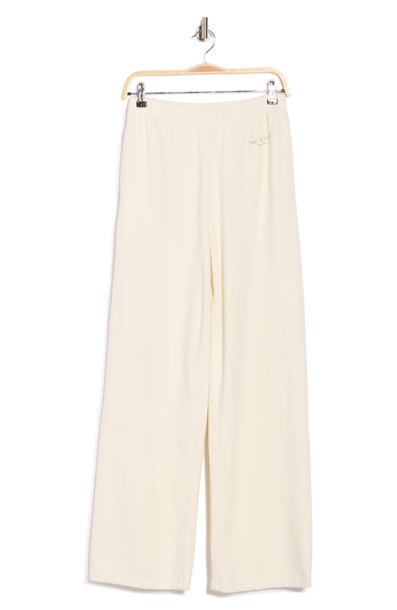rag & bone Cotton French Terry Wide Leg Sweatpants, Alternate, color, Chalk