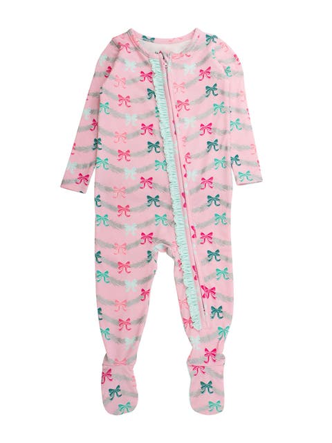 Modal Blend Ruffle One Piece Footie Pajamas (Baby)