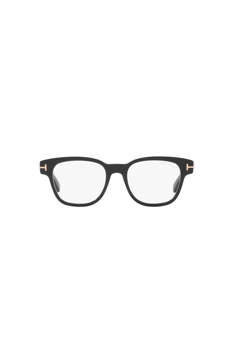 TOM FORD 50mm Square optical glasses, Alternate, color, Black