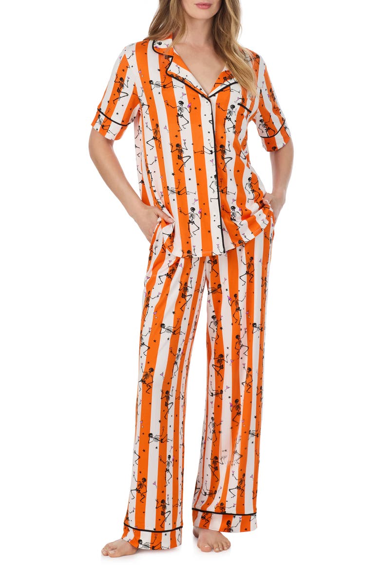 Print Pajamas, Alternate, color, ORANGE STRIPE