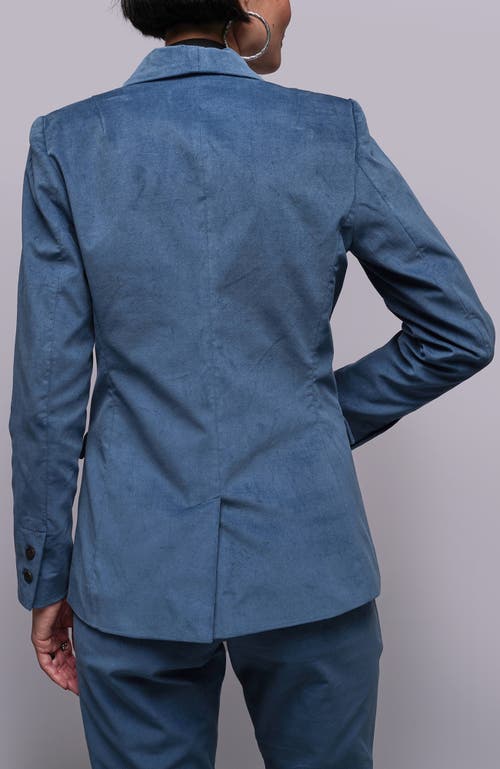 Wildfang The Empower Velveteen Tux Blazer In Blue