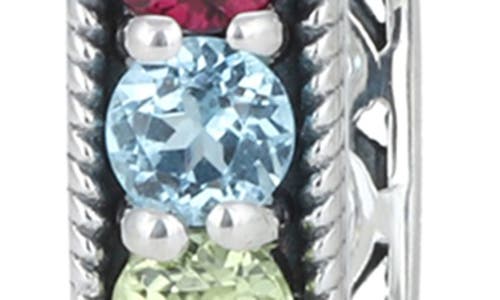 Samuel B. Silver 2.20 Ct. Tw. Gemstone Hoops In Silver Multi