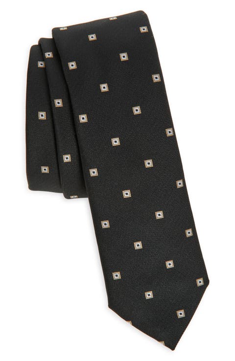 Geometric Jacquard Tie