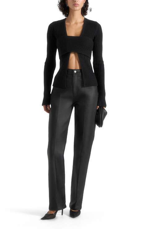 Jana Wax Effect Denim Boyfriend Jeans