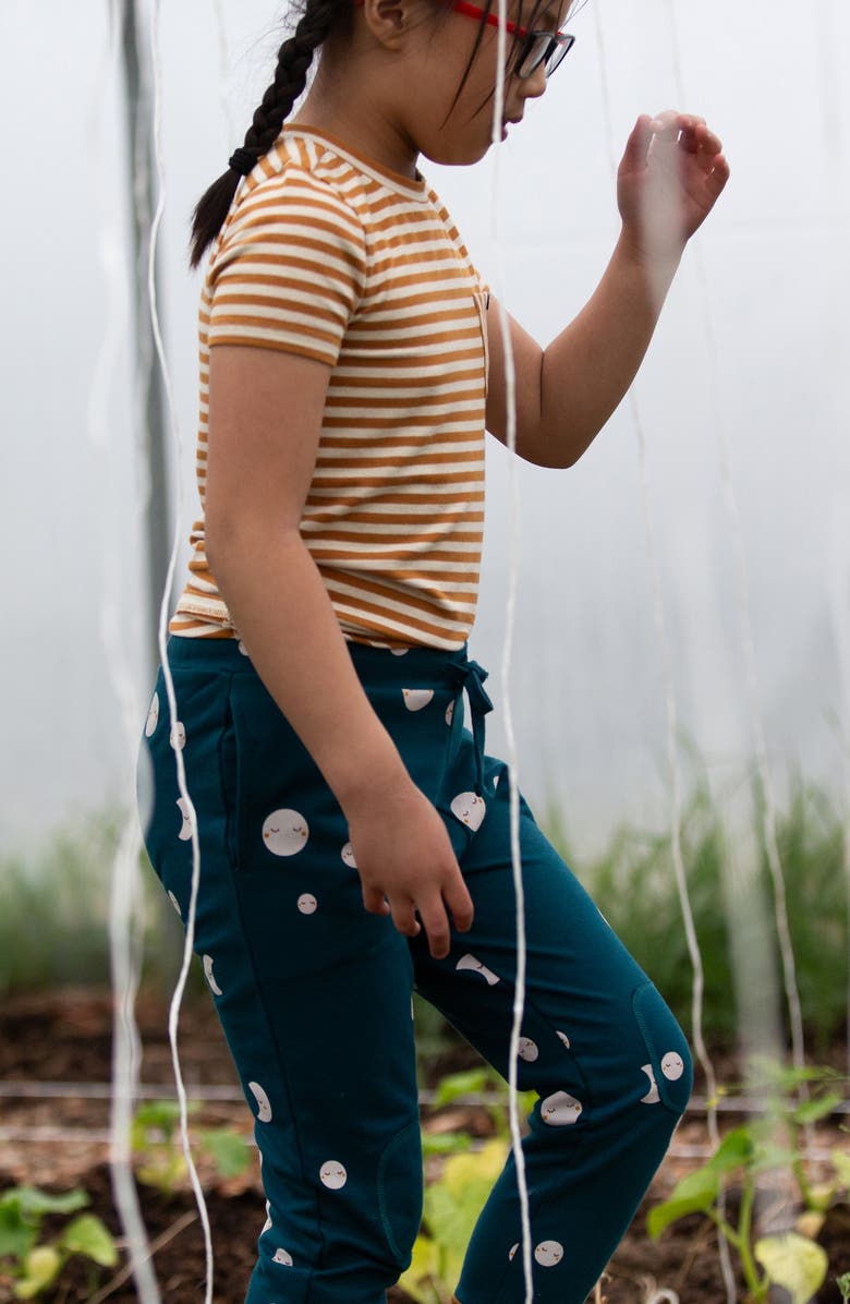 Little Green Radicals Kids' Cozy Organic Cotton Joggers, Alternate, color, Blue