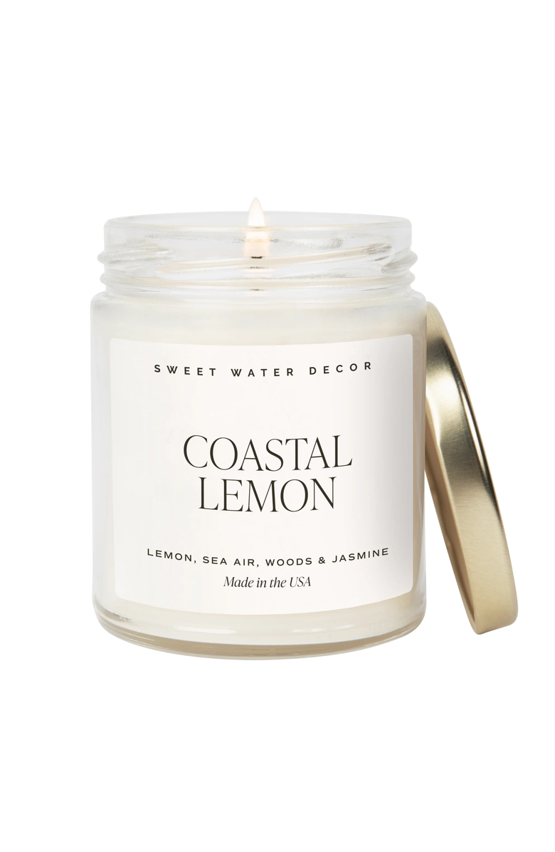 SWEET WATER DECOR 9oz Tinted Glass Jar Candle - Spa Scents, Main, color, Coastal Lemon