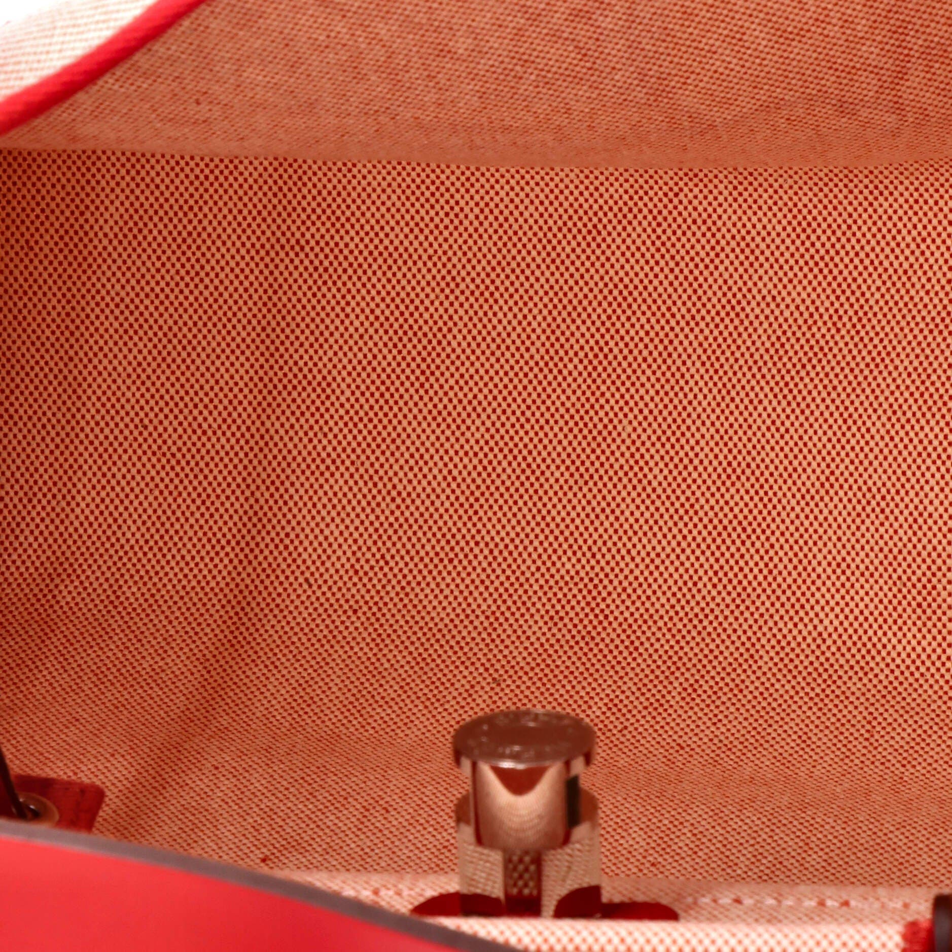 Pre-Owned Hermes Herbag Zip Pegase Pop Toile and Leather 31, Alternate, color, Rouge Piment