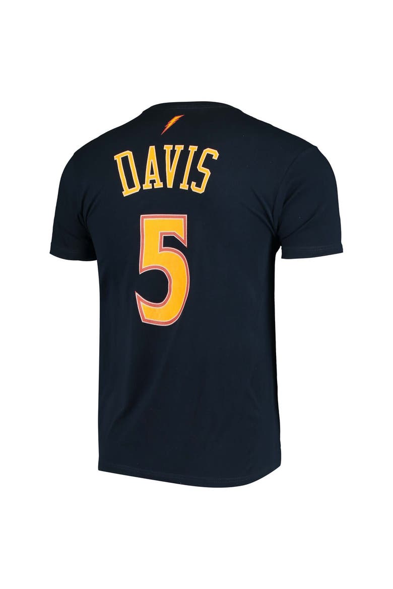 Men's Mitchell & Ness Baron Davis Navy Golden State Warriors Hardwood Classics Stitch Name & Number T-Shirt, Alternate, color, Navy