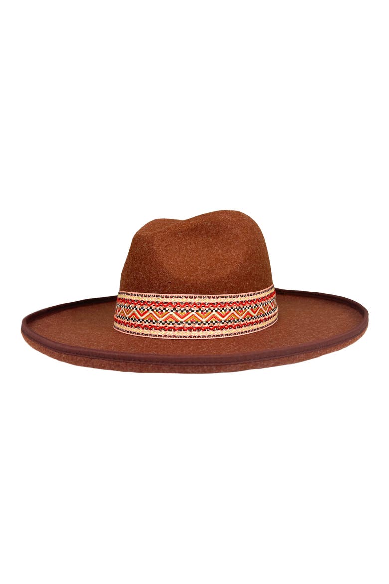 Felt Panama Hat, Main, color, RUST