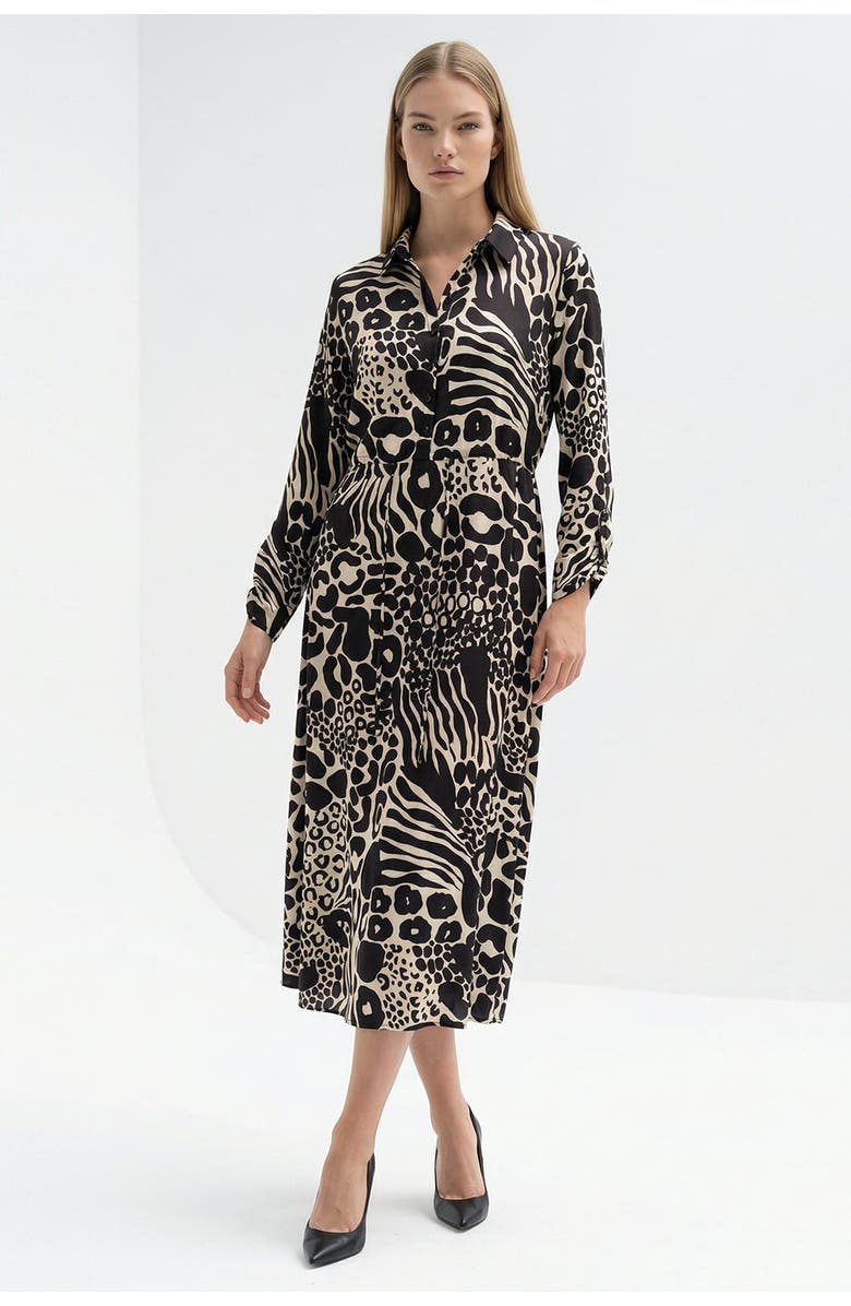 Exquise Marina Maxi Dress, Alternate, color, Black-Ecru
