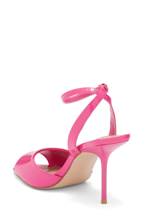 Steve Madden Leesha Patent Ankle Strap Sandal In Pink