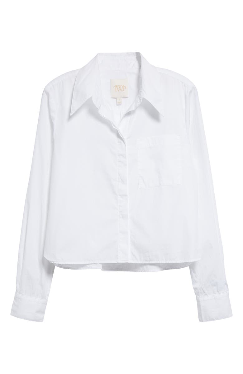 TWP Boy Cotton Button-Up Crop Shirt, Alternate, color, 