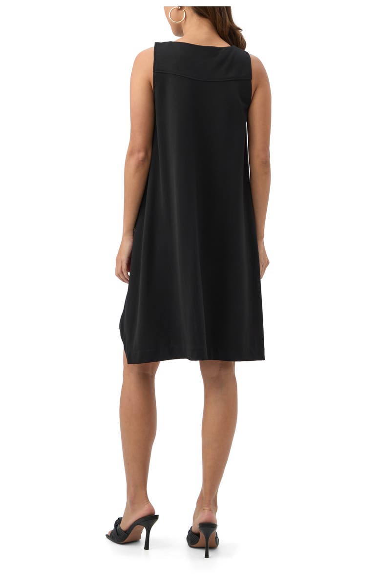 Trina Turk Vantis Asymmetrical Hem Ponte Dress, Alternate, color, Black