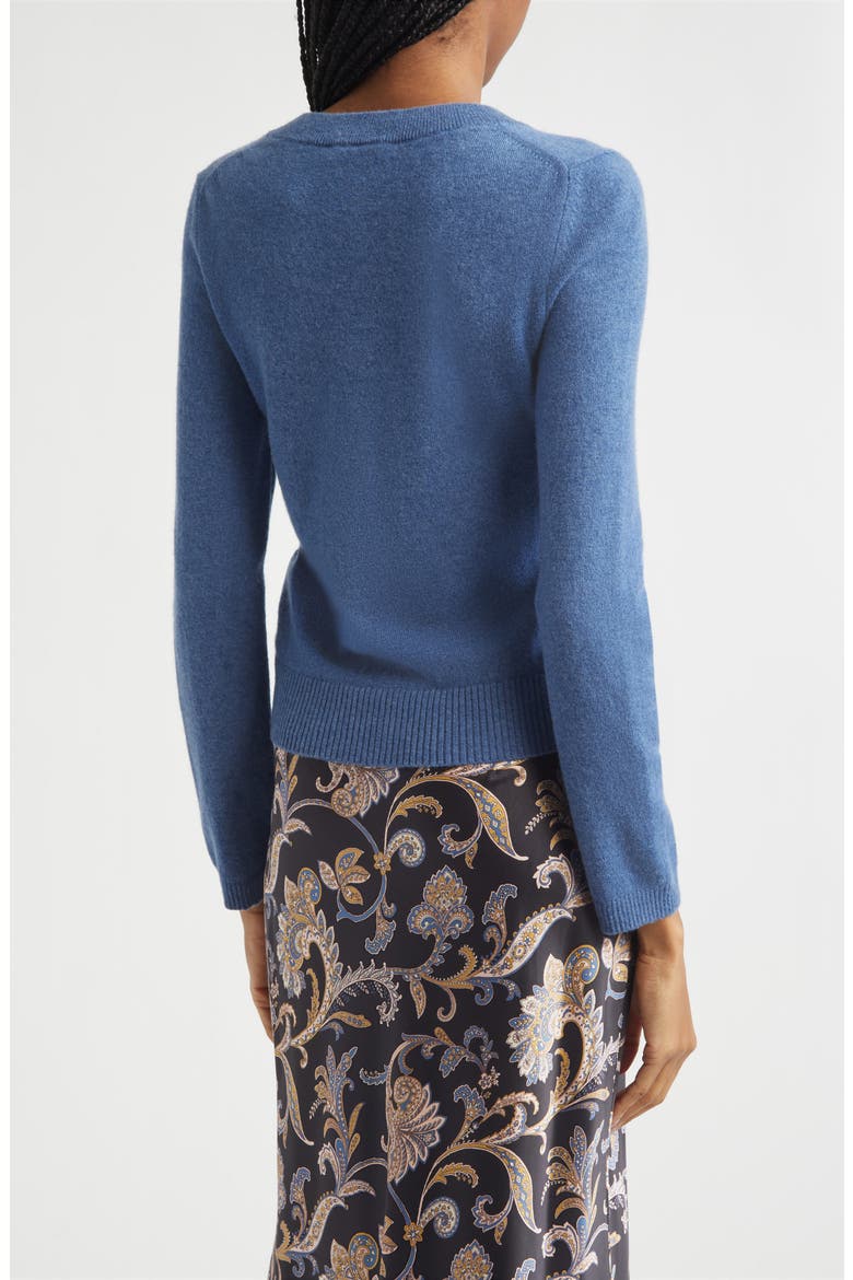 Daro Cashmere Cardigan, Alternate, color, BLUE COAST MELANGE