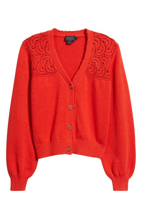 Openwork Detail Cotton Cardigan
