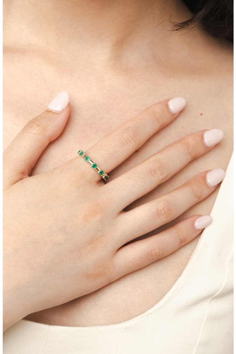 Floating Emerald Band Ring, Alternate, color, 14K YELLOW GOLD