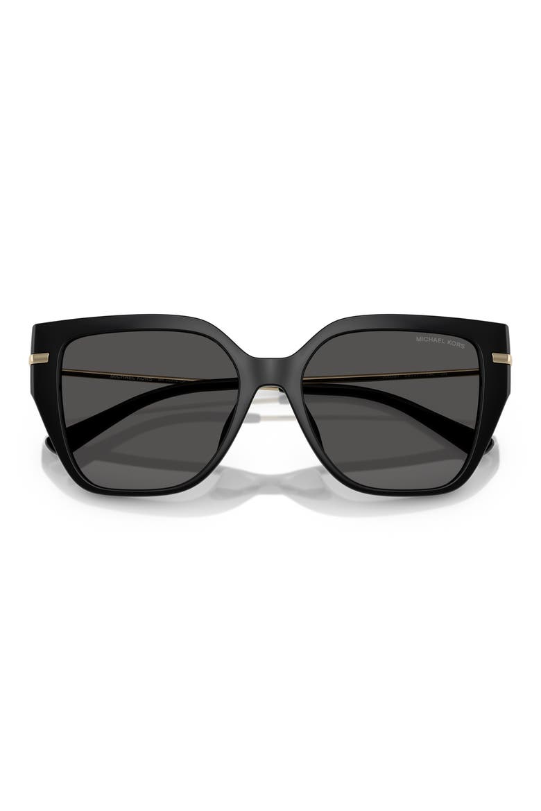 54mm Square Sunglasses, Alternate, color, BLACK