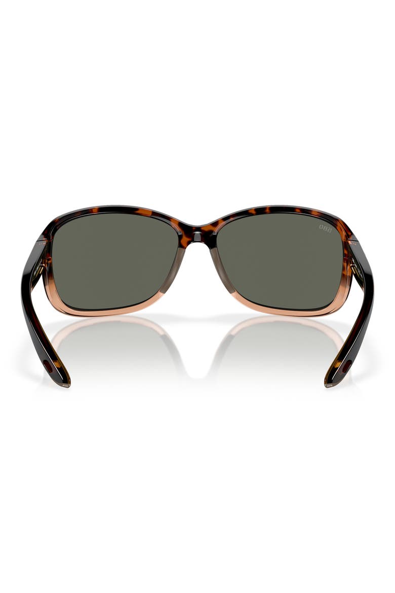 Seadrift 58mm Polarized Square Sunglasses, Alternate, color, TORTOISE