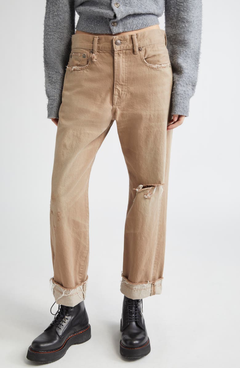 R13 Distressed Boyfriend Jeans, Main, color, Sawdust