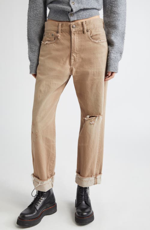 R13 Distressed Boyfriend Jeans In Neutral