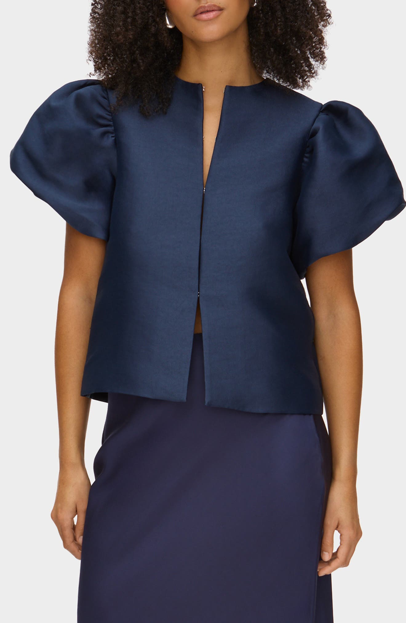 Aligne Jorja Puff Sleeve Top In Blue