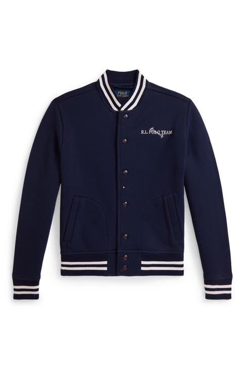 Triple-Pony Fleece Baseball Jacket