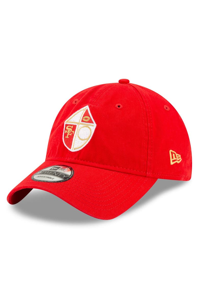 Men's New Era Scarlet San Francisco 49ers Core Classic 9TWENTY Adjustable Hat, Main, color, Scarlet
