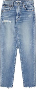 MOUSSY Hammond Raw Hem Crop Skinny Jeans