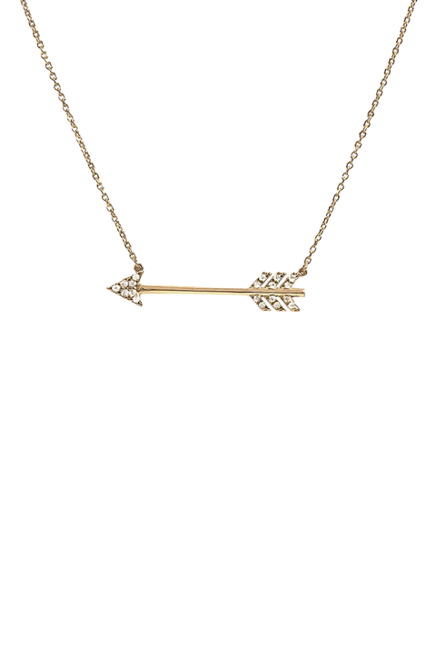 18k Gold Plated Sterling Silver Chevron Arrow Pendant Necklace Gift Idea