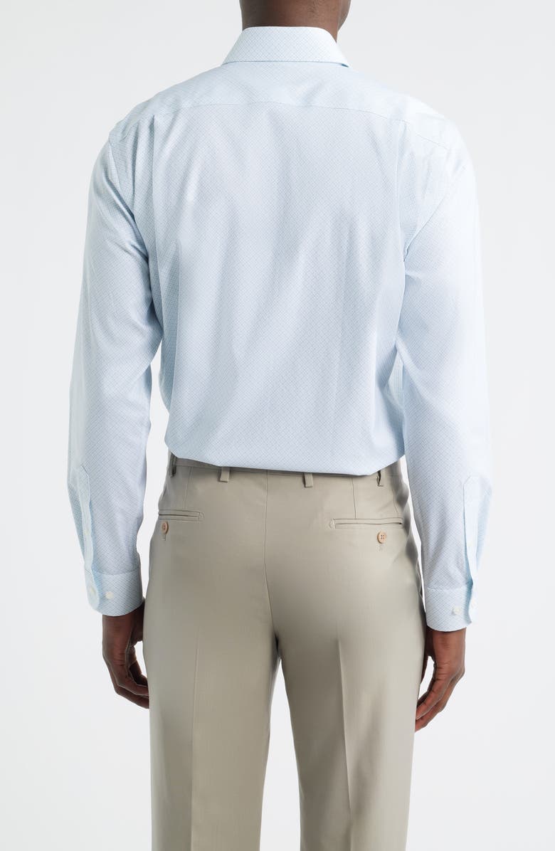 Nordstrom Trim Fit Premium Performance Dress Shirt, Alternate, color, Blue Sedalia Geo