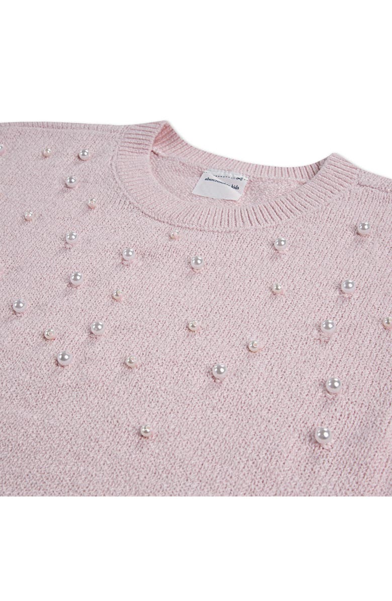 abercrombie kids Kids' Sparkle Crewneck Sweater, Alternate, color, Mauve