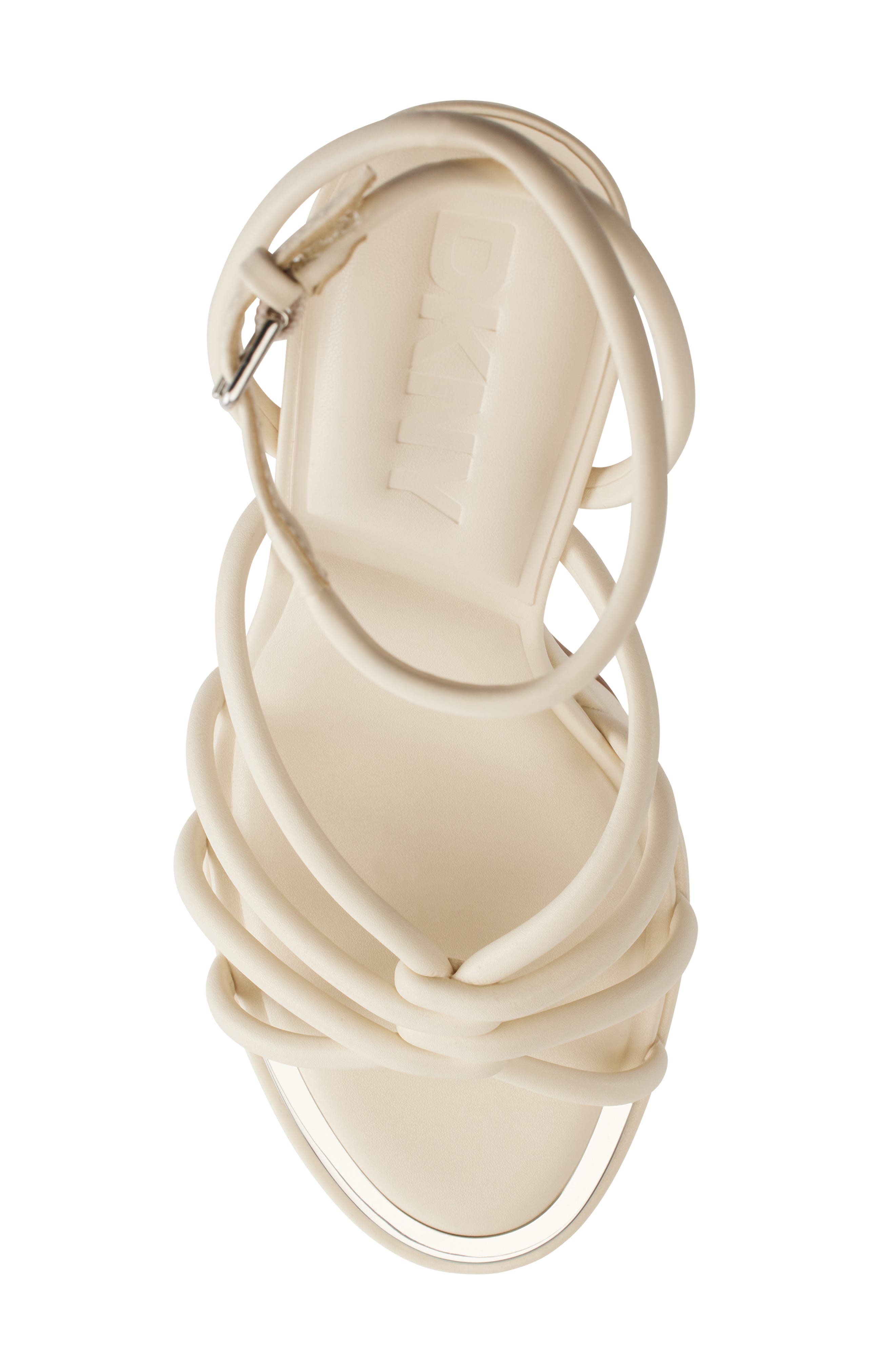 DKNY Delicia Ankle Strap Platform Sandal, Alternate, color, Silver