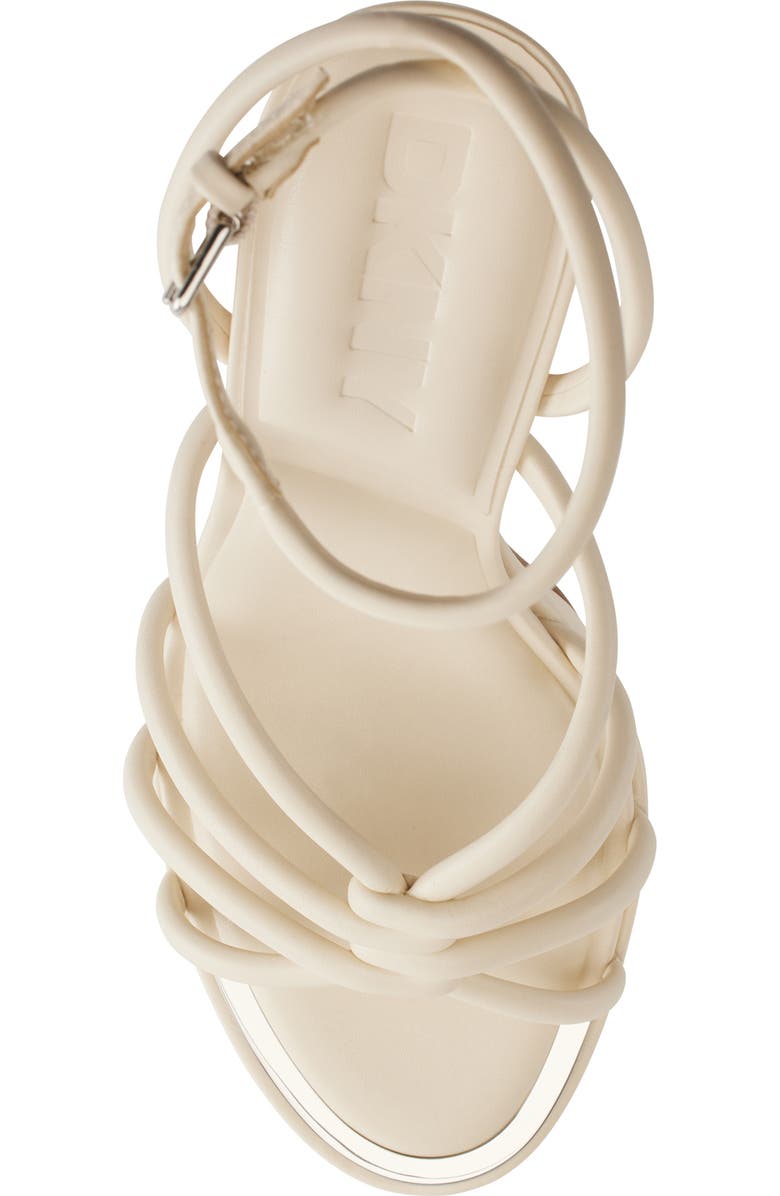 DKNY Delicia Ankle Strap Platform Sandal, Alternate, color, Silver