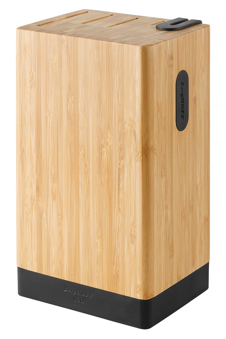 Leo Graphite 5-Piece Knife Block Set, Alternate, color, BLACK, BEIGE