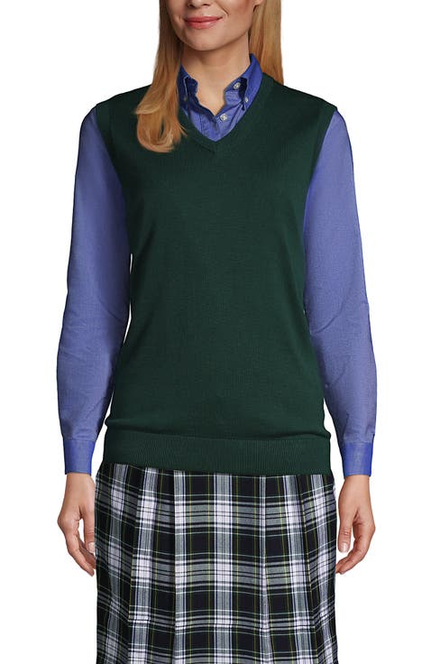 School Uniform  Cotton Modal Fine Gauge Sweater Vest